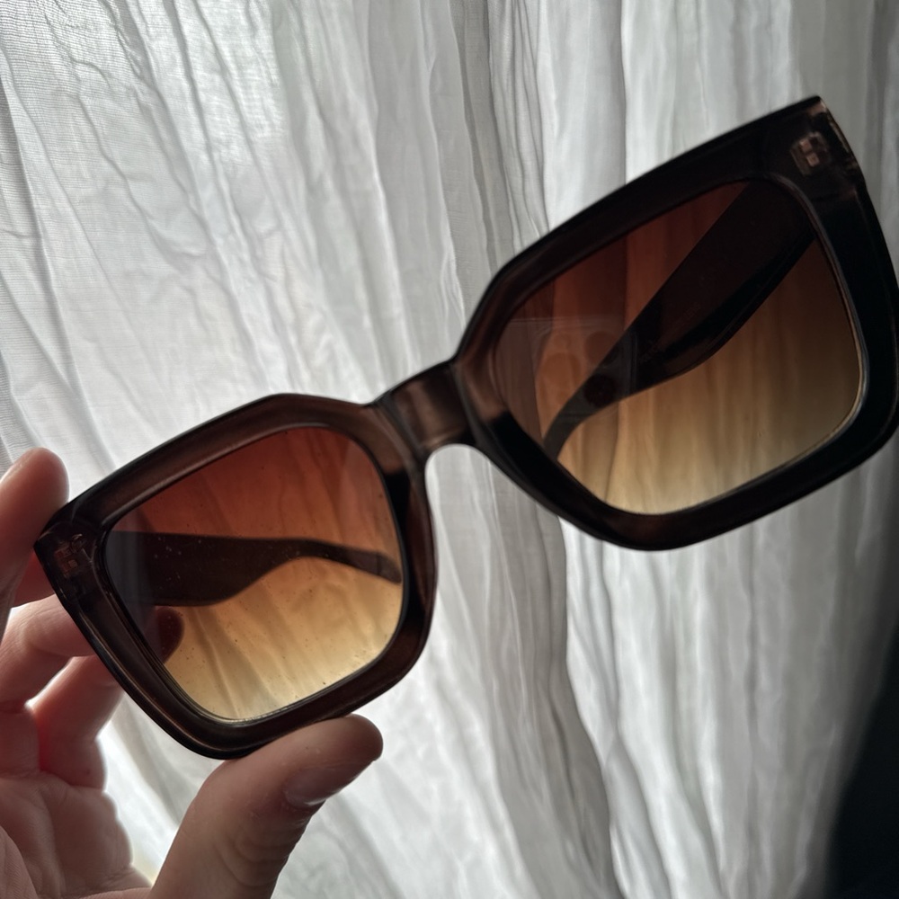 Oversized Square Brown Sunglasses